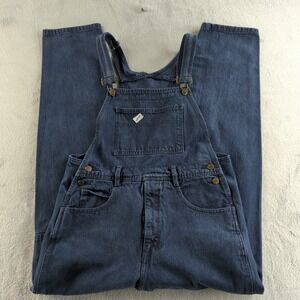 Vintage 90s Guess Georges Marciano Overalls Mens XL Blue Dark Wash Denim USA
